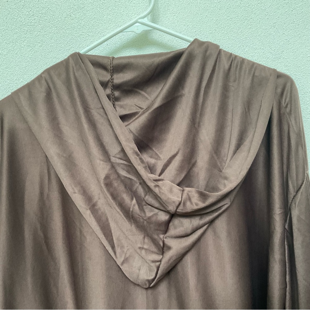 Adult Brown Hooded Robe Size XXL Costume Monk Cosplay Christmas Program Friar - Picture 4 of 6